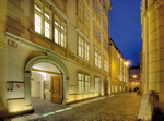 picture of the Mozarthaus Vienna at night - exterior view