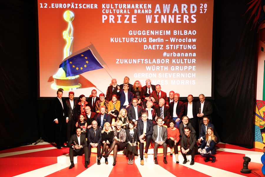 Preisträger und Laudatoren des Europäischen Kulturmarken-Awards 2017